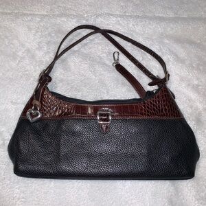 Brighton D306783 Women’s Leather Black with Brown trim Purse